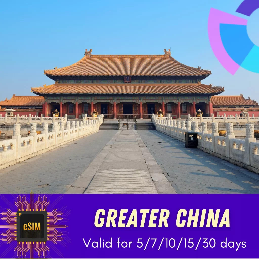 Greater China Esim With Vpn Prepaid Data Plan For Travelers