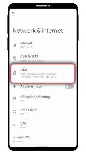 Step 2: SIM / Mobile network