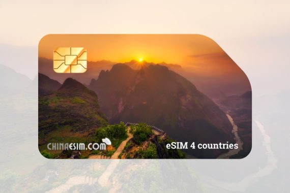 China Thailand Vietnam Cambodia eSIM