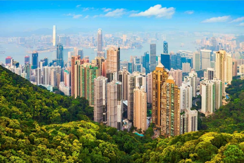 The Peak has excellent hiking trails through lush gardens