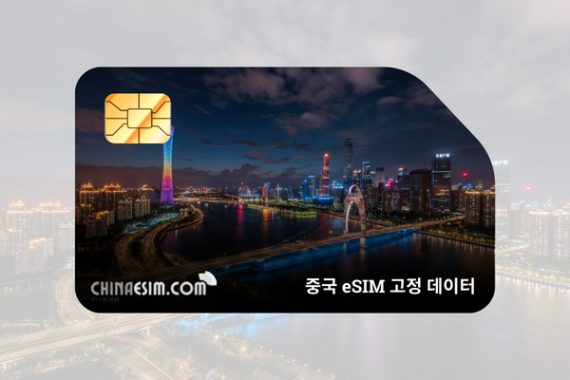 중국 eSIM 고정 데이터