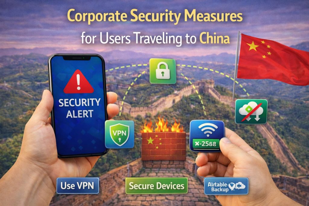 Corporate Security Measures for Users Traveling to China