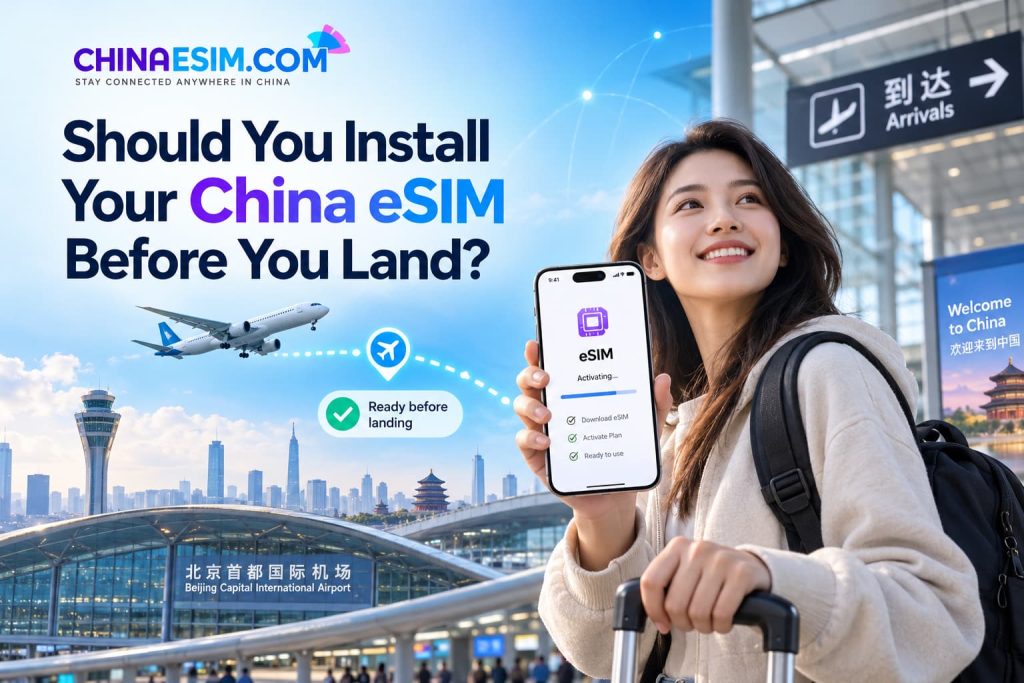 Should you install your China eSIM before you land